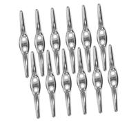 Ipetboom 12 Piezas Ganchos Metálicos para Persianas Unidades Accesorios para Estores y Cortinas Soporte Seguro para Cuerdas de Ventanas Organizador Práctico para Enrollables y Estores sin