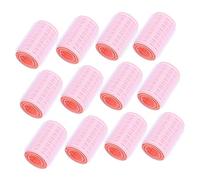 Ipetboom 12 Piezas Rulos Prácticos Cabello Rizadores Autoadherentes De Pelo Color Rosa Para Rizos De Salón Rizador De Pelo De Peluquería Para Rizos
