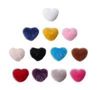 Ipetboom 12piezas Accesorio Uñas Diy Bolas Peludas Decoración Manicura Superficie Felpa Sistema Absorción Extraíble