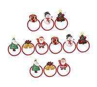 Ipetboom 12piezas Anillos Pelo Navideños Gomas Pelo Navideñas Coleteros para Niñas de Bandas Elásticas Cabello para Decoración de Navidad y Uso Diario