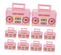 Ipetboom 12piezas Cajas De Dulces De Radio Retro Fiestas Musicales Decoración De Mesa Forma De Casete Recuerdos De Fiesta Temática Musical