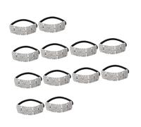 Ipetboom 12piezas Coleteros De Cristal Artificial Rhinestone Bandas Elásticas Para Coleta y Accesorios Chic Para Decoración De Cabello Niñas y Mujeres