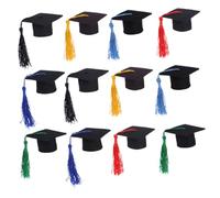 Ipetboom 12piezas Decoración De Sombrero De Doctorado Mini para Botellas Adorno De Birrete De Graduación para Fiestas De Graduación y Celebraciones