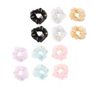 Ipetboom 12piezas Horquillas De Flores Coloridas Para Cabello Ropas De Pelo Elásticas Accesorios Para Estilos De Peinado Decoración Floral Para Mujeres y Niñas