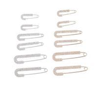 Ipetboom 12piezas Imperdibles Decorativos Cristales Imitación Diamante Broches para Ropa Mujer Accesorios para Vestidos Suéteres y Sombreros