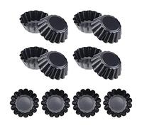Ipetboom 12Piezas Molpara Tartas al Antiadherente para Hornear Mini Cupcakes y Tartas de Huevo para Postres y Tartaletas