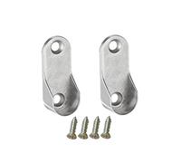 Ipetboom 12Piezas Soporte Ovalado para Barra de Armario Accesorios de Muebles Compatible con Varillas Ovaladas Estándar de Soportes y Tornillos
