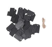 Ipetboom 150 juegos Etiquetas de Precio Mini Pizarra Negra Colgante Unidades con Cuerda para Supermercado y Tiendas Tablas de Identificación para Joyería Ropa y Gestión de Almacén