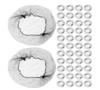 Ipetboom 150 unidades de redecilla invisible para el cabello - Cubre moño ultrafino y elástico - Redecilla discreta con borde elástico negro para bailarinas de ballet profesionales y patinadoras