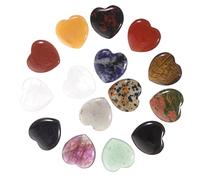 Ipetboom 15piezas Adornos De Piedra Cristalina Natural De Corazón De Decoraciones Irregulares Para Jarrones y Decoración Del Hogar Estilo Mixto