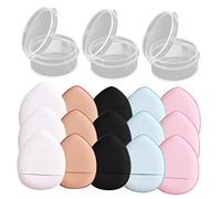 Ipetboom 15piezas Esponjas De Maquillaje Mini Para Polvo Suelto y Compacto Para Aplicación Zone Lavables y Reutilizables Herramienta De Belleza Para Mujeres y Niñas