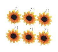 Ipetboom 15piezas Horquilla De Girasol Pinzas Pelo Flores y Margaritas Horquillas Girasoles Para Niñas Para Fiestas Infantiles Amarillas