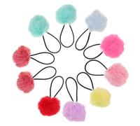 Ipetboom 16piezas Accesorios De Pelo Pompones De Peluche Lazos Elásticos Para Niñas y Mujeres Coloridos Coleteros Para Coletas Suaves y Cómodos Para Uso Diario y Festividades