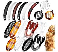 Ipetboom 18 Piezas Grandes Pinzas Para El Pelo De Plátano Clip De Plátano De De Pescado Peine De Plátano Pinzas De Plátano Para El Cabello Para Mujeres Banana Jumbo Mate El Plastico