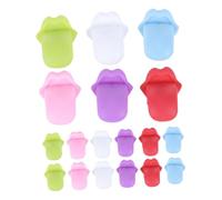 Ipetboom 18 Piezas Marcadores de Copas de Vino de Silicona Reutilizables Forma de Lengua para Identificación Conveniente y Decoración Fiestas y Reuniones