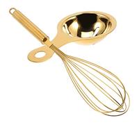 Ipetboom 1Juego Batidor de Huevos Manual con Separador de Claras Inoxidable de Batidora para Cocina Batidor Masa Utensilio Duradero y de Limpiar