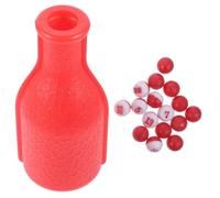 Ipetboom 1juego Dados para Fiesta con Botella Agitadora de Billar Dados de Plástico Duraderos y Bolas Numeradas Accesorios para Piscina y Complementos para Habitación Gaming Color Rojo