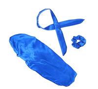 Ipetboom 1juego Gorro De Seda Elástico Para Dormir Bonnet De Mujer Protección Cabello Para Casa y Spa Set De Azul