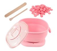 Ipetboom 1juego Kit De Cera Para Depilación Calentador Eléctrico Completo Para Mujer y Hombre Para Remoción De Casa De Cera Espátulas y Accesorios