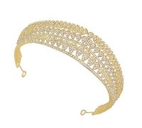 Ipetboom 1Pc De Diamantes De 1 Por Crown Crown The Crown Head Band Headwear Crown Headwear De Boda Tiara De Novia Cabello Femenino De Bodas Golden Zinc Aleación