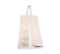 Ipetboom 1pieza Bolsa De Maquillaje Portátil Beige para Pinceles Cosméticos Organizador De Belleza Compacto y Ligero para Uso Diario y Viajes