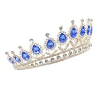 Ipetboom 1pieza De Cristal Para Novias y Damas De Honor Elegante Diadema Diseño De De Agua Accesorio Para Bodas y Fiestas Color Azul