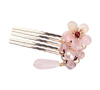 Ipetboom 1pieza Peine De Flor Cristales y Perlas Para Mujeres Adornos Elegantes Para Bodas y Eventos Especiales Peine Decorativo De Estilo Retro y Delicado