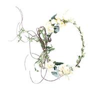 Ipetboom 1pieza Tocado De Flores Simuladas Bohemio Para Playa Diadema Floral Para Bodas Fiestas y Fotografía Adorno De Cabello Duradero y Atractivo