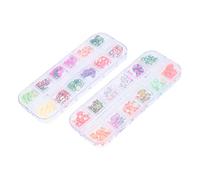 Ipetboom 2 Cajas Fruta De Arcilla En Rodajas Pegatinas Brillo Gemas y Amuletos Para Uñas Calcomanías De Arte De Uñas Encantos Para Decoración Cáscara Gel Brillantina Arcilla Polimérica