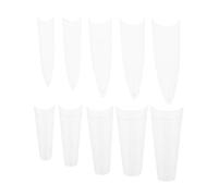 Ipetboom 2 Cajas Juego de uñas Kit de manicura Uñas de coffin Kit de uñas largas puntas de uñas postizas molde de arte de uñas extensión de uñas de manicura el plastico Transparent