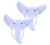 Ipetboom 2 diademas de elefante suaves con orejas de animales de dibujos animados, ideales para disfraces, fiestas de cumpleaños, cosplay, carnaval y otros eventos.