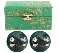 Ipetboom 2 esferas de masaje chinas - Herramienta para ejercitar las manos y entrenar el agarre - Bolas de masaje Baoding para fortalecer los dedos - Balonmano para la palma de la mano en la oficina