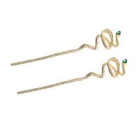 Ipetboom 2 Horquillas Pelo Forma de Serpiente, Estilo Antiguo, Aleación de Zinc Pedrería, para Cosplay y Fiestas Temáticas