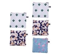 Ipetboom 2 Juegos Bolsa De Almacenamiento De Servilletas Sanitarias Mini Monedero Pad Bag Monederos Soporte para Toallas Sanitarias Bolsas De Monedas Portátiles Organizador De 5 Piezas * 2