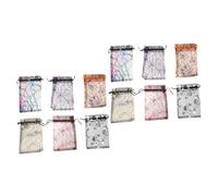 Ipetboom 2 Juegos Bolsa De Hilo De Halloween Embalaje Dulces A Granel Bolsa De Galletas Portátil Bolsas A Granel Contenedores De Dulces Para Cerveza Dorada Bolsitas Organdí 60 Piezas * 2