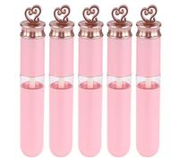 Ipetboom 2 Juegos Botellas De Brillo De Labios Recipientes Para Exfoliante De Labios Kit De Vaciado De Botellas Flip It Tubos Botella Recargable De Perfume De Viaje Tapas Rosa 5 Piezas * 2