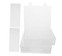 Ipetboom 2 Juegos Caja De Almacenamiento De Joyería De De Uñas Titular Del Encanto Del Contenedor De Almacenamiento De Joyas Sostenedor Del Grano Del Papel Transparente