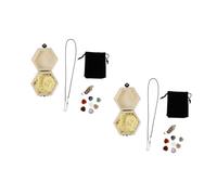 Ipetboom 2 Juegos Caja de de chakras amatista Rosario piedra preciosa cristales y genuino joya feng shui piedra de los chakras piedras de de madera