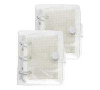 Ipetboom 2 juegos Cuadernos Mini con Anillas Transparente PVC Multiusos Incluye y Fundas Libreta de Notas Bolsillo para Escuela Oficina y Hogar