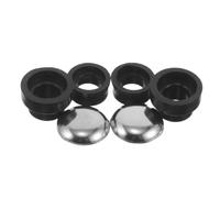 Ipetboom 2 Juegos Tuerca de Mango de Barril Aislada, Tuerca de Refuerzo para Asa de Cubeta de Almuerzo, Acero Inoxidable y Plástico, Plata, para Recipiente Térmico y Cubo Aislante