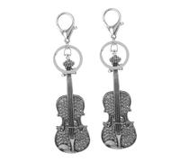 Ipetboom 2 Llaveros Colgantes Para Mini Violín Accesorios Para Llavero Bonitos Musicales Estéticos Pequeños Y Elegantes Para Fiestas Colgantes Pequeños Dedo Diminuto De Aleación