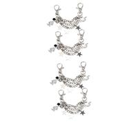 Ipetboom 2 Pares Cadenas Decorativas para Zapatos de Multicapas Adornos para Sneakers y Zapatillas Accesorios de Moda para Mujeres para Sociales