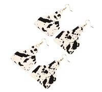 Ipetboom 2 Pares pendientes de cuero colgante de oreja Pendientes de moda Pendientes de caída para mujeres decoraciones de orejas pendiente de mujer aretes de dama pendientes de niñas Piel