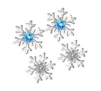 Ipetboom 2 Pares Pendientes de Navidad de nieve semental pendiente de navidad arete Pendientes de de nieve pendientes de invierno Pendientes navideños joyas de invierno aleación
