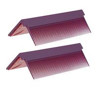 Ipetboom 2 Peines Eléctricos De Madera Contrachapada Para Alisar El Cabello Accesorios Para Alisar Y Rizar El Cabello De Nailon Morados