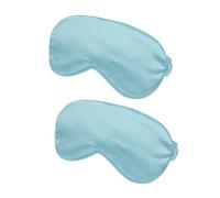 Ipetboom 2 Piezas Antifaz Satinado De Doble Cara Máscara Apagón Del Sueño Dormir Con Los Ojos Vendados De Noche Para Dormir Envoltura Gel Green Color Elástico De Seda Sintética.