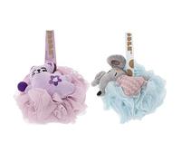 Ipetboom 2 Piezas Bola De Baño De Dibujos Animados Guantes Exfoliantes Esponja De Baño Para Niños Depurador De Bañera Guante De Baño Cuerpo Educación Física Perder Flor De Baño