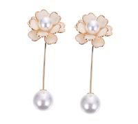 Ipetboom 2 Piezas Broche accesorios para mujeres broches vintage para mujeres accesorios nupciales broches anti mirada Ropa y Accesorios botón del cuello perlas de imitación Dorado