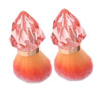 Ipetboom 2 Piezas cepillo para cepillo para fregar uñas de manicura brocha de maquillaje de limpieza de portátil de rubor suave