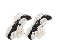 Ipetboom 2 Piezas Clip para Peluca Moño Clip Moños Postizos de Postizo Novia para Bodas y Uso Diario Accesorio Voluminoso para Mujer